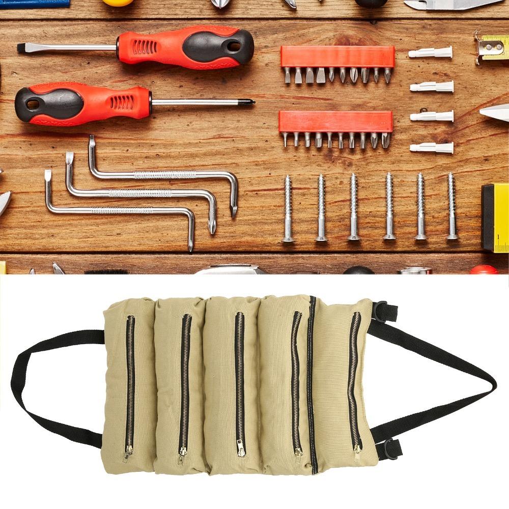 Canvas Tool Roll Up Pouch With 5 Zipper Pockets Tool Organizer Tool Roll Up Bag Car Camping хакі
Canvas Tool Roll Up Pouch With 5 Zipper Pockets Tool Organizer Tool Roll Up Bag Car Camping хакі