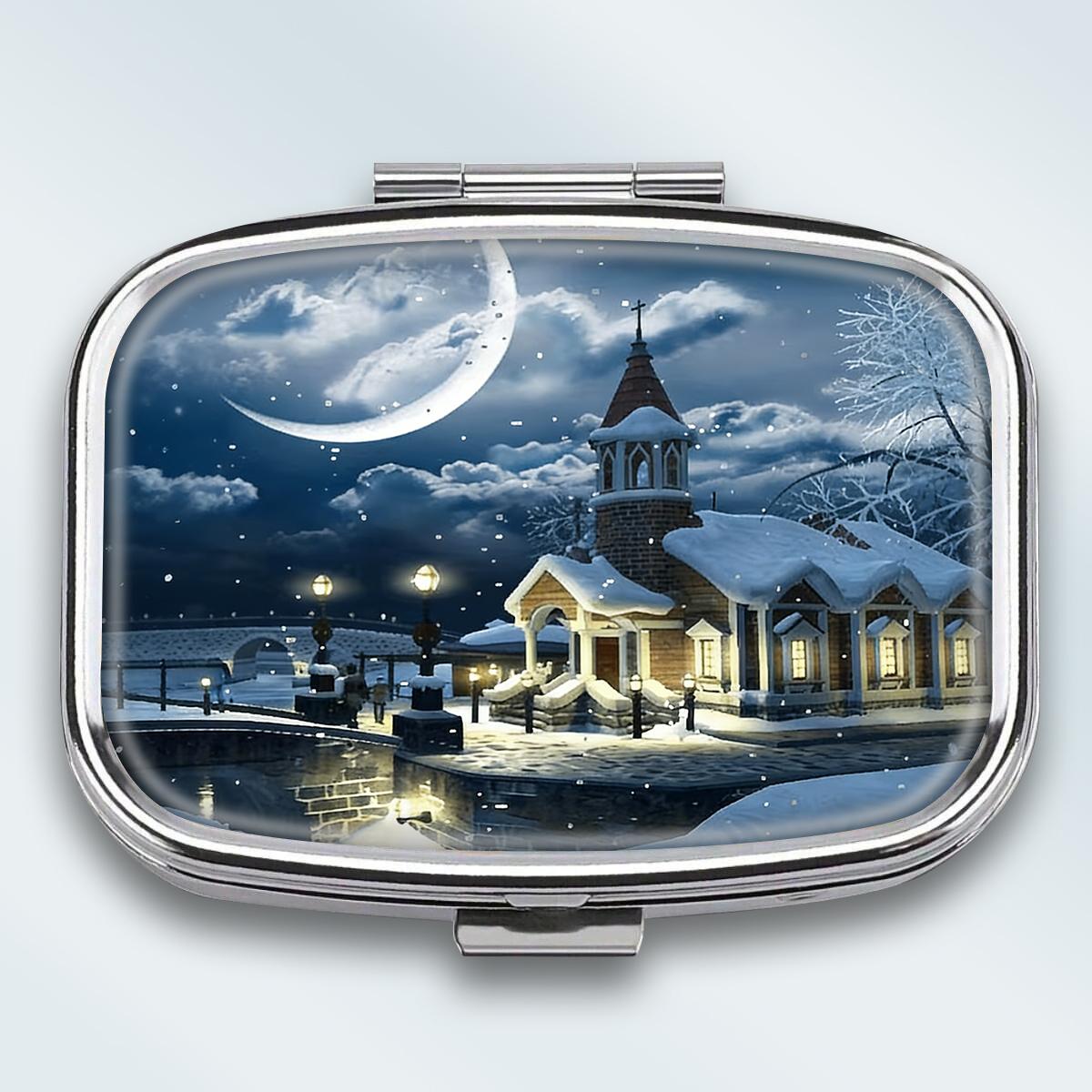 Portable Pill Box with 2 Compartments, Mini Metal Medicine Organizer Case, Cute Printed Pill Container for Vitamins, Pills, Jewelry, Travel, Daily Use
Portable Pill Box with 2 Compartments, Mini Metal Medicine Organizer Case, Cute Printed Pill Container for Vitamins, Pills, Jewelry, Travel, Daily Use