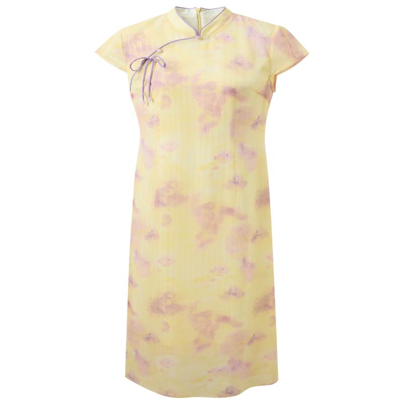 Sancai Fuyan Huanghua New Chinese Style Printed A-line Long Dress S (155/80A)
Sancai Fuyan Huanghua New Chinese Style Printed A-line Long Dress S (155/80A)