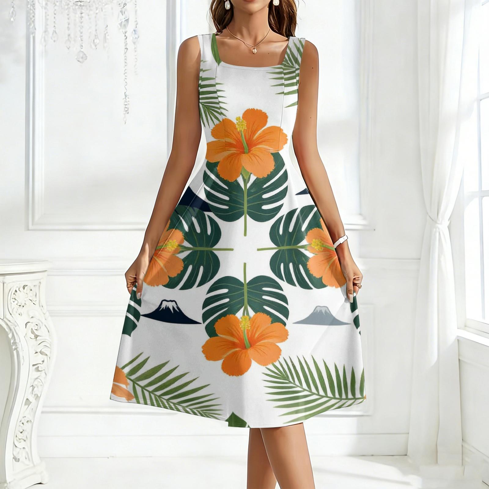 Summer Dresses for Women Uk Sleeveless A-Line Dress with Tropical Print and Guitar Ladies Summer Dresses Uk XL білий
Summer Dresses for Women Uk Sleeveless A-Line Dress with Tropical Print and Guitar Ladies Summer Dresses Uk XL білий