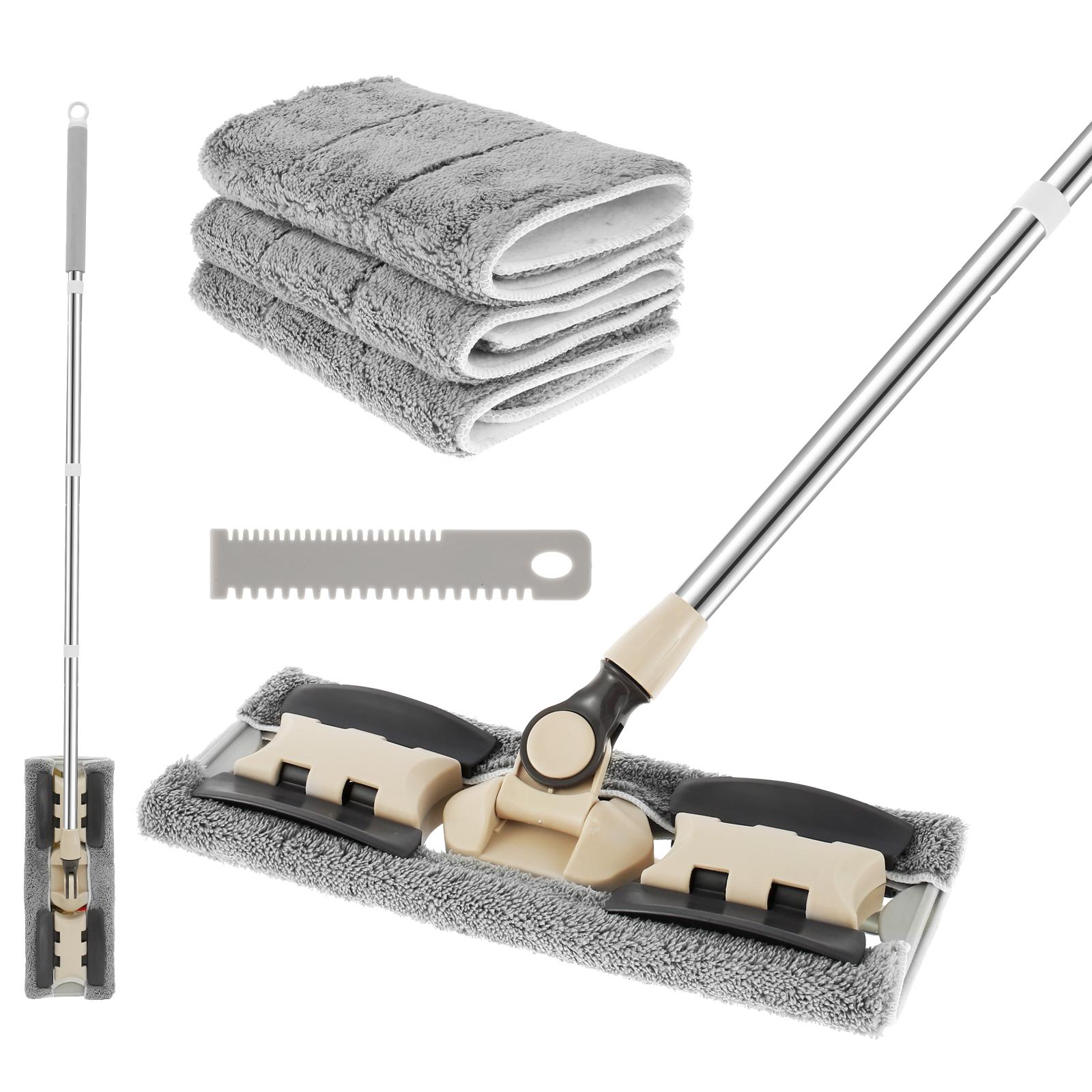 Вращающаяся на 360° плоская швабра для пола с регулируемой ручкой 127 см, насадка из микрофибры для мытья пыли, прямоугольный инструмент для уборки пола в доме
Вращающаяся на 360° плоская швабра для пола с регулируемой ручкой 127 см, насадка из микрофибры для мытья пыли, прямоугольный инструмент для уборки пола в доме
