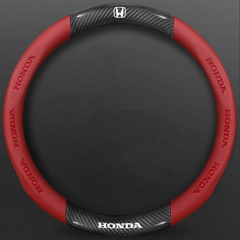 Car Anti Slip Carbon Fiber Leather Steering Wheel Cover for Honda 2017 2018 19CRV Pilot Accord Civic Jazz Jade Fit HR-V Freed
Car Anti Slip Carbon Fiber Leather Steering Wheel Cover for Honda 2017 2018 19CRV Pilot Accord Civic Jazz Jade Fit HR-V Freed
