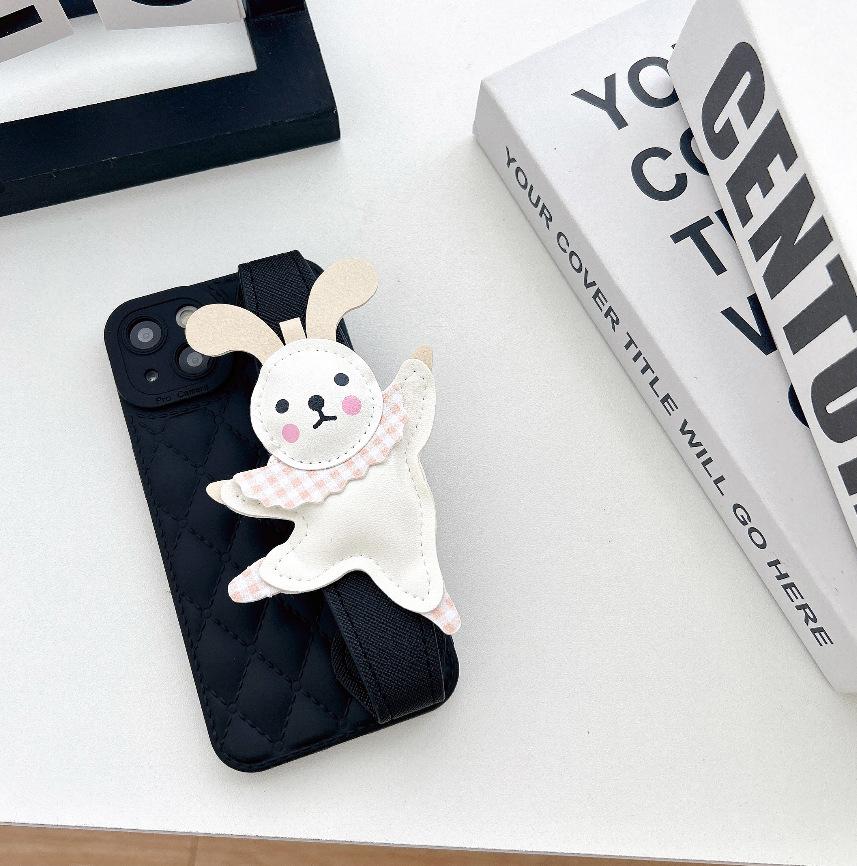Premium Leather Wrist Strap Rabbit Diamond Pattern Case for iPhone 17 Air/16 Pro Max/15/14 13 Pro Max чёрный
Premium Leather Wrist Strap Rabbit Diamond Pattern Case for iPhone 17 Air/16 Pro Max/15/14 13 Pro Max чёрный