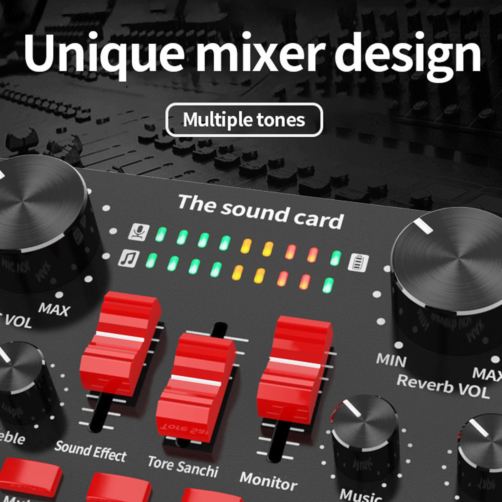 Bluetooth Live Sound Card 8 режимов Voice Changer Sound Mixer Board с 16 звуковыми эффектами для караоке чёрный
Bluetooth Live Sound Card 8 режимов Voice Changer Sound Mixer Board с 16 звуковыми эффектами для караоке чёрный