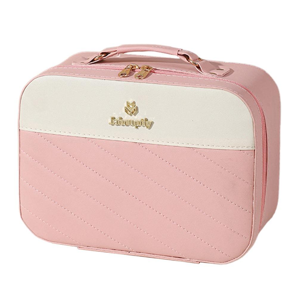 Large Capacity Handheld Makeup Box Waterproof Leather Travel Toiletries Organizer with LED Mirror Bathing Cosmetic Bag розовый
Large Capacity Handheld Makeup Box Waterproof Leather Travel Toiletries Organizer with LED Mirror Bathing Cosmetic Bag розовый