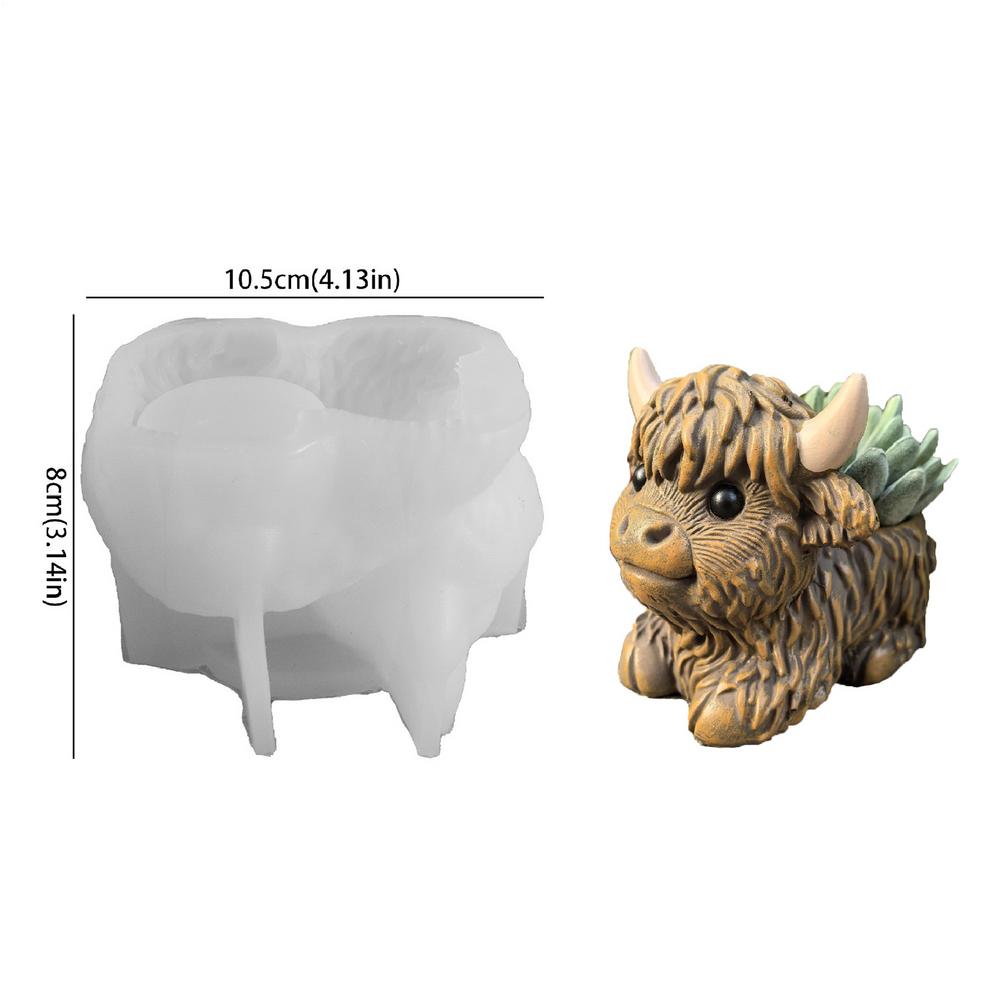 Harvest Festival Highland yak candle cup Silicone mold Epoxy resin diy Scottish Cow flower pot Gypsum decoration
Harvest Festival Highland yak candle cup Silicone mold Epoxy resin diy Scottish Cow flower pot Gypsum decoration
