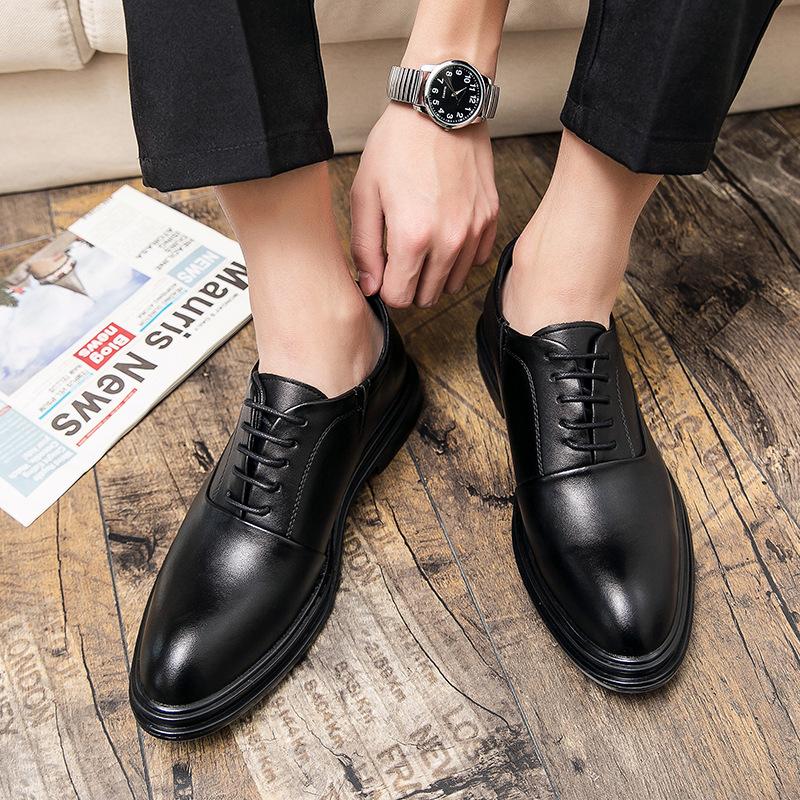 Men s shoes large size new leather shoes fashion men s business dress leather shoes Korean version trend lace-up leather shoes 37
Men s shoes large size new leather shoes fashion men s business dress leather shoes Korean version trend lace-up leather shoes 37