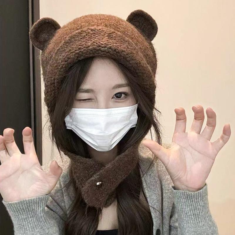 Autumn and Winter New Little Monster Hat Cute Cartoon Knitted Hat Bear Ears Warm Ear Protection Versatile Lei Feng Hat for Women One Size
Autumn and Winter New Little Monster Hat Cute Cartoon Knitted Hat Bear Ears Warm Ear Protection Versatile Lei Feng Hat for Women One Size