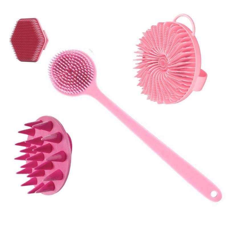 4 Piece Set for Washing Face Hair Taking a Shower with Silicone Facial Cleanser Long Handle Massage 4-piece set рожевий
4 Piece Set for Washing Face Hair Taking a Shower with Silicone Facial Cleanser Long Handle Massage 4-piece set рожевий