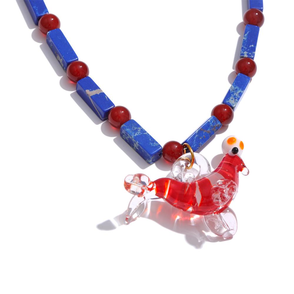 Yhpup Ocean Style Glazed Sea Lion Fish Pendant Necklace High Quality Natural Stone Chain Handmade Jewellery Waterproof Gift
Yhpup Ocean Style Glazed Sea Lion Fish Pendant Necklace High Quality Natural Stone Chain Handmade Jewellery Waterproof Gift
