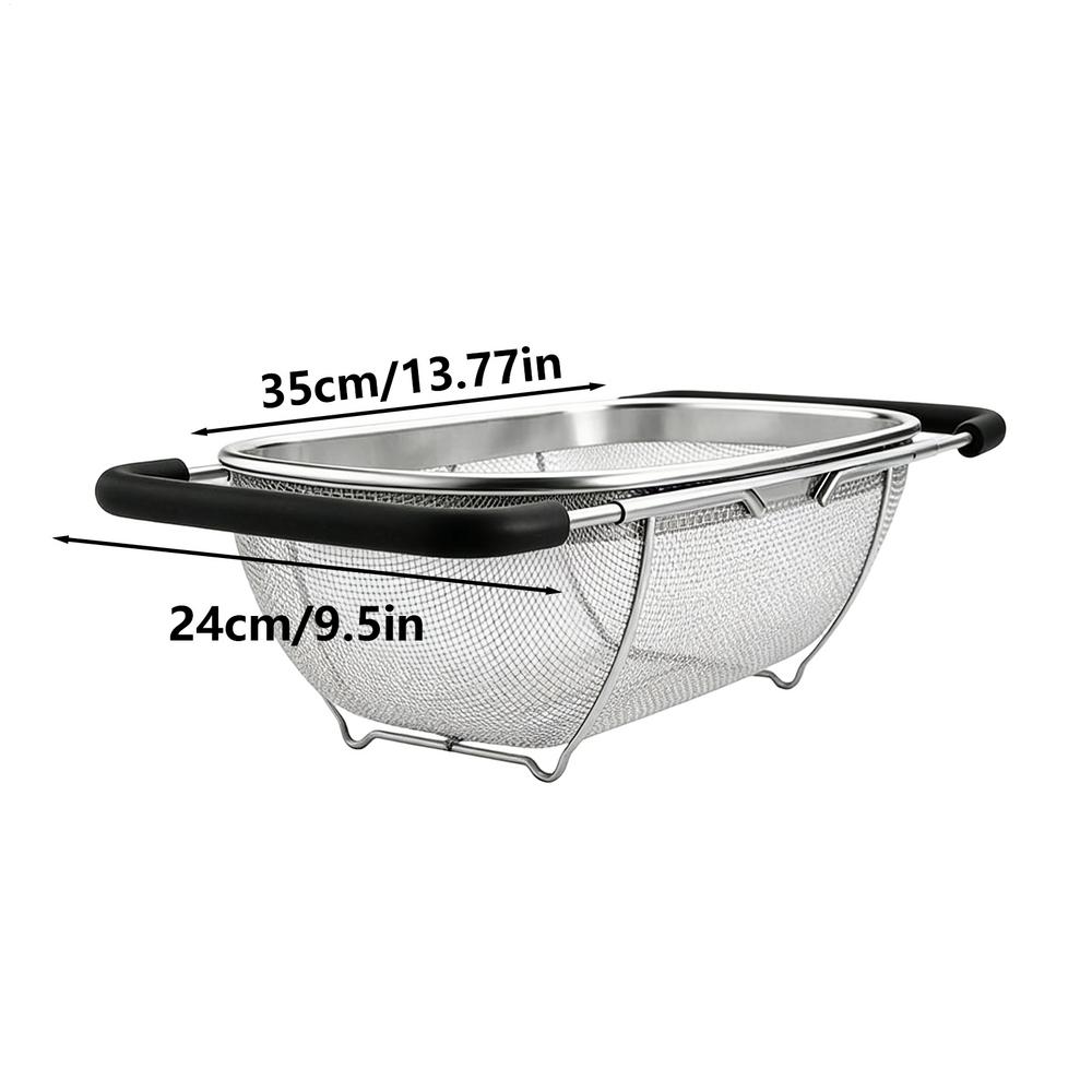 Over Sink Colander Fine Mesh Oval Drying Rack Over the Sink Colander Basket for Rice Vegetable Pasta Fruit Berries Produce світло-сірого кольору
Over Sink Colander Fine Mesh Oval Drying Rack Over the Sink Colander Basket for Rice Vegetable Pasta Fruit Berries Produce світло-сірого кольору