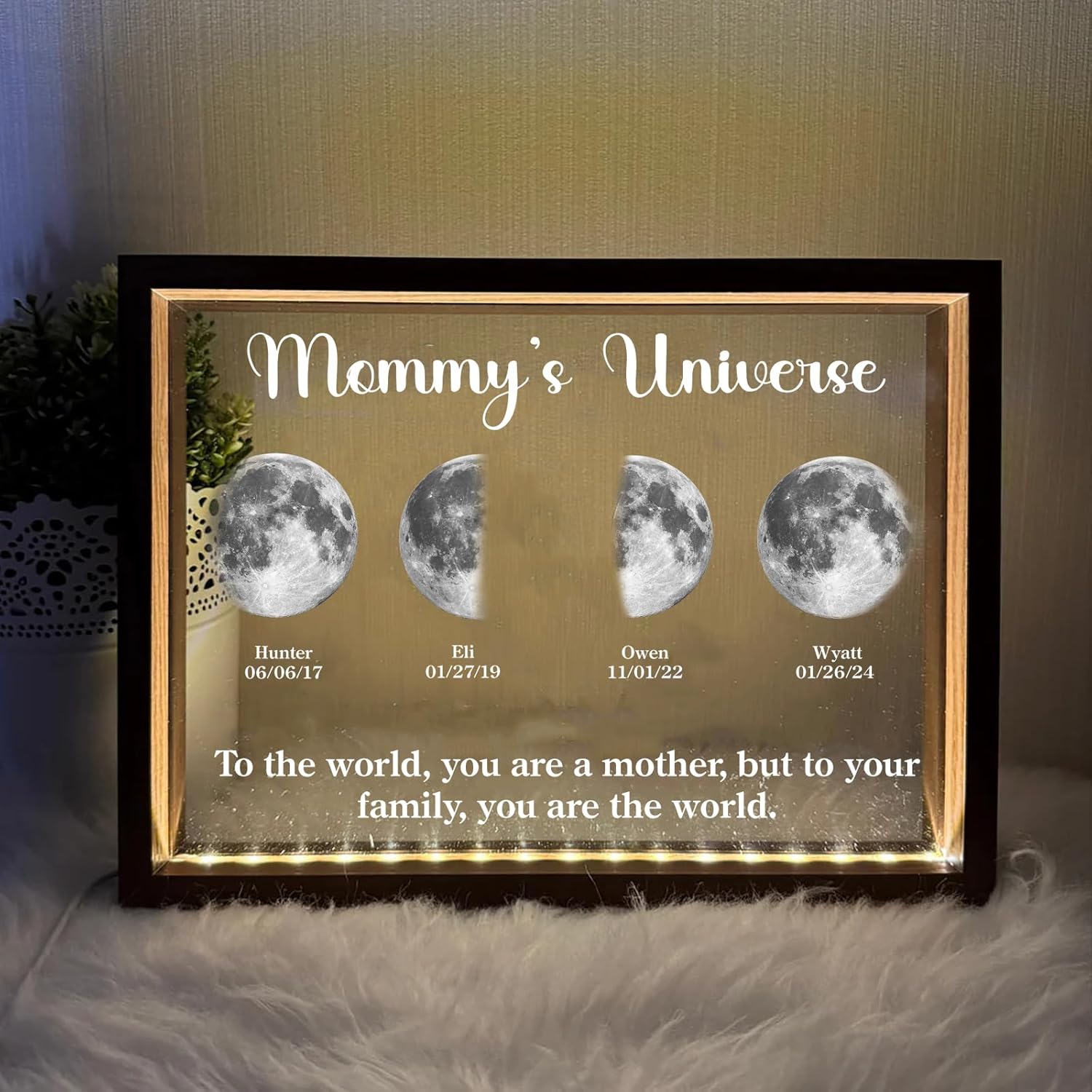 Световая рамка Mommy s Universe Custom Moms Sky Led Light Box Frame LED Picture Frame на День матери Подарки на тему фаз Луны для мамы и бабушки Mom/Family Photo
Световая рамка Mommy s Universe Custom Moms Sky Led Light Box Frame LED Picture Frame на День матери Подарки на тему фаз Луны для мамы и бабушки Mom/Family Photo