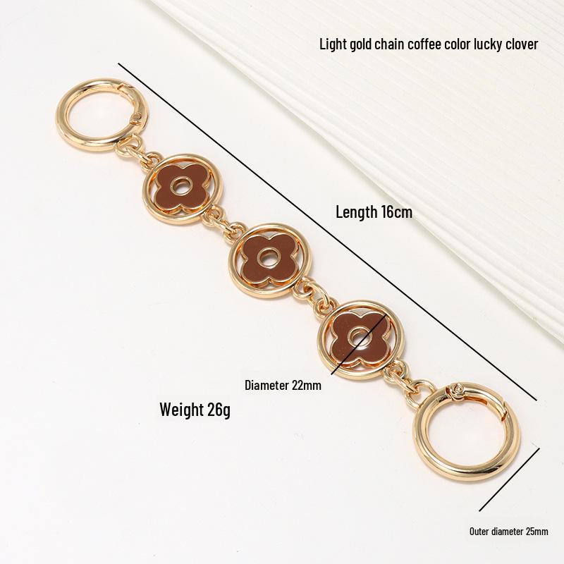 Съемный ремешок-цепочка для сумки Клевер на удачу - Универсальный декоративный металлический аксессуар для сумки через плечо и рюкзака
Съемный ремешок-цепочка для сумки Клевер на удачу - Универсальный декоративный металлический аксессуар для сумки через плечо и рюкзака