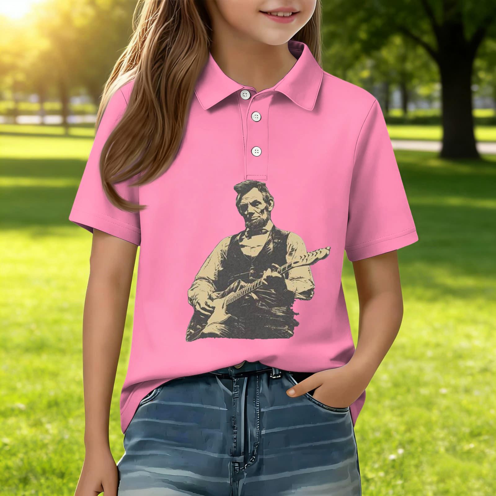 Kids Casual Short Sleeve Polo Shirt with Printed Graphic Design Lightweight Comfortable Fit for Everyday Wear 160 рожевий
Kids Casual Short Sleeve Polo Shirt with Printed Graphic Design Lightweight Comfortable Fit for Everyday Wear 160 рожевий