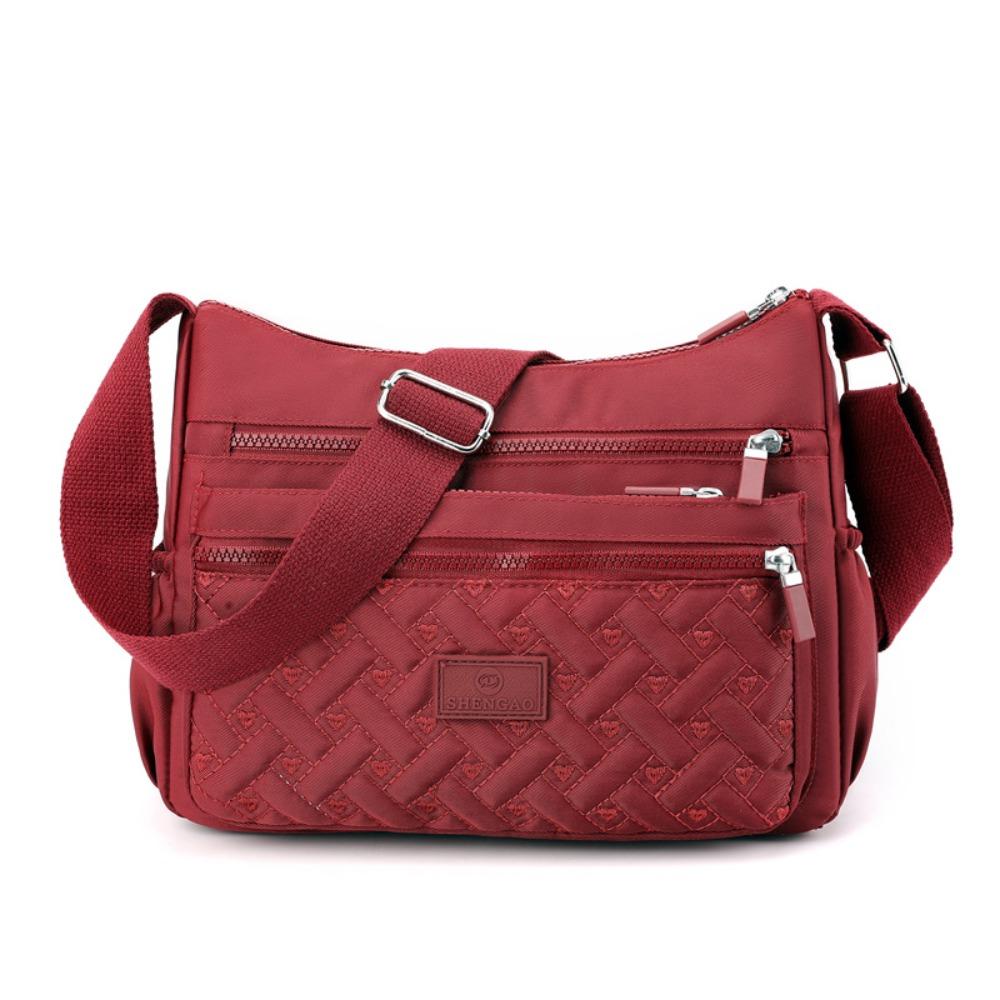 Durable Large Capacity Shoulder Bag Multi-Layer Nylon Messenger Bag Heart Embroidery Crossbody Bag Travel Work вино красного
Durable Large Capacity Shoulder Bag Multi-Layer Nylon Messenger Bag Heart Embroidery Crossbody Bag Travel Work вино красного