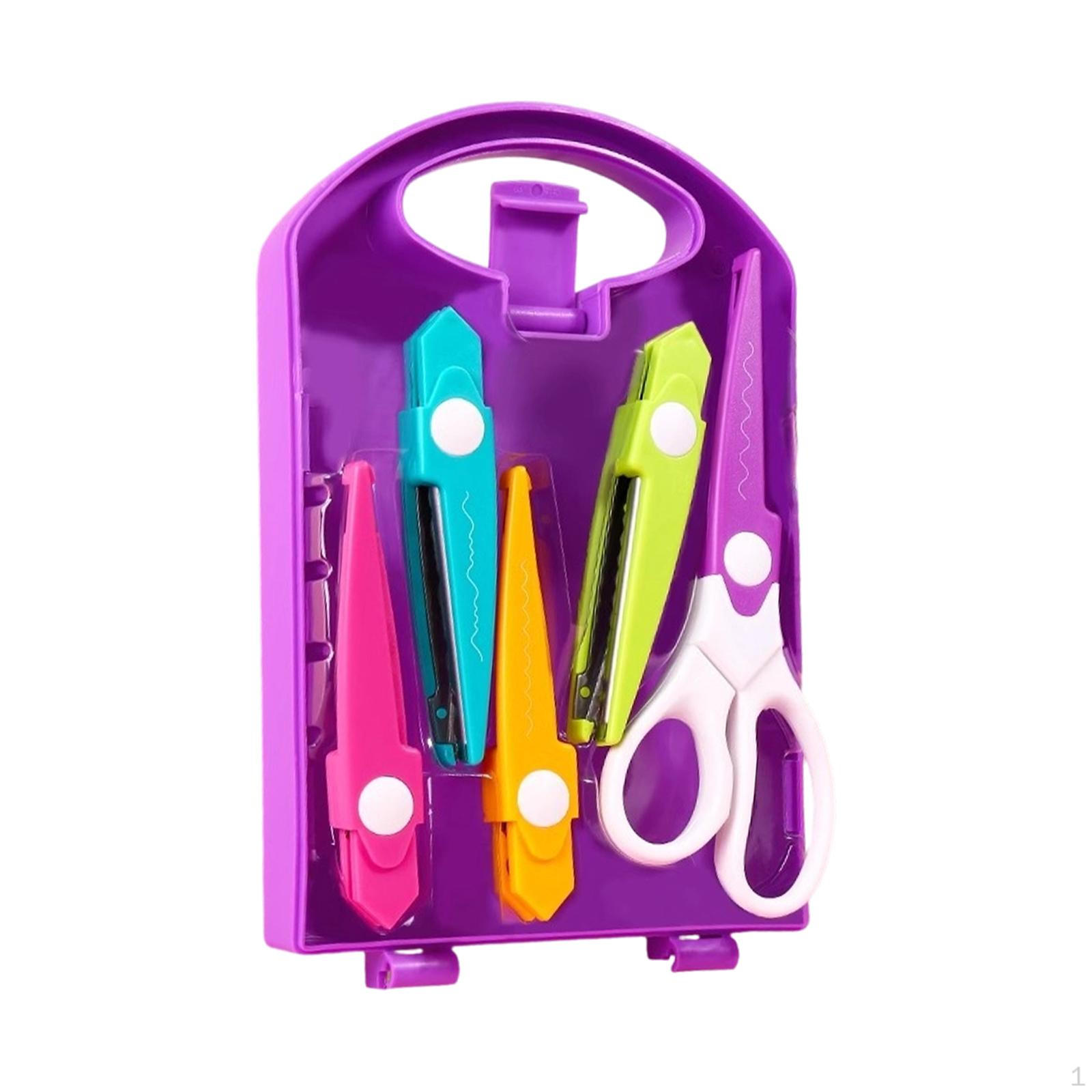 Craft Scissors Set for Boys Girls Decorative Edge Pattern with Storage Case 4Pcs
Craft Scissors Set for Boys Girls Decorative Edge Pattern with Storage Case 4Pcs
