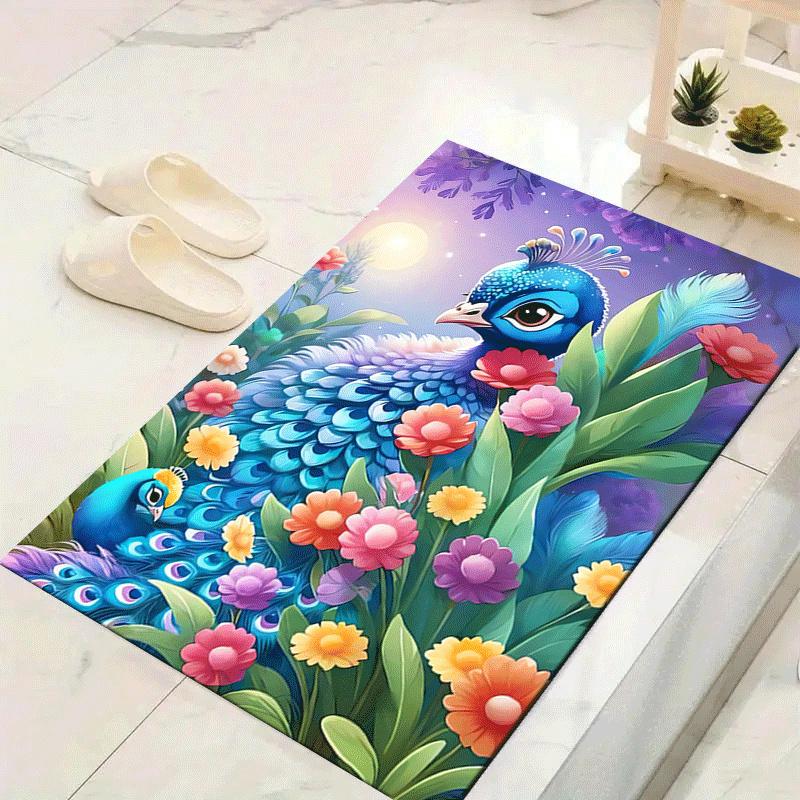 1pc Flowers and peacock Print, Design Indoor Area Rug, Soft, Anti-Slip, and Durable Gaming Room Decor for Bedroom, Living Room, and Exercise 60cm by 90cm
1pc Flowers and peacock Print, Design Indoor Area Rug, Soft, Anti-Slip, and Durable Gaming Room Decor for Bedroom, Living Room, and Exercise 60cm by 90cm