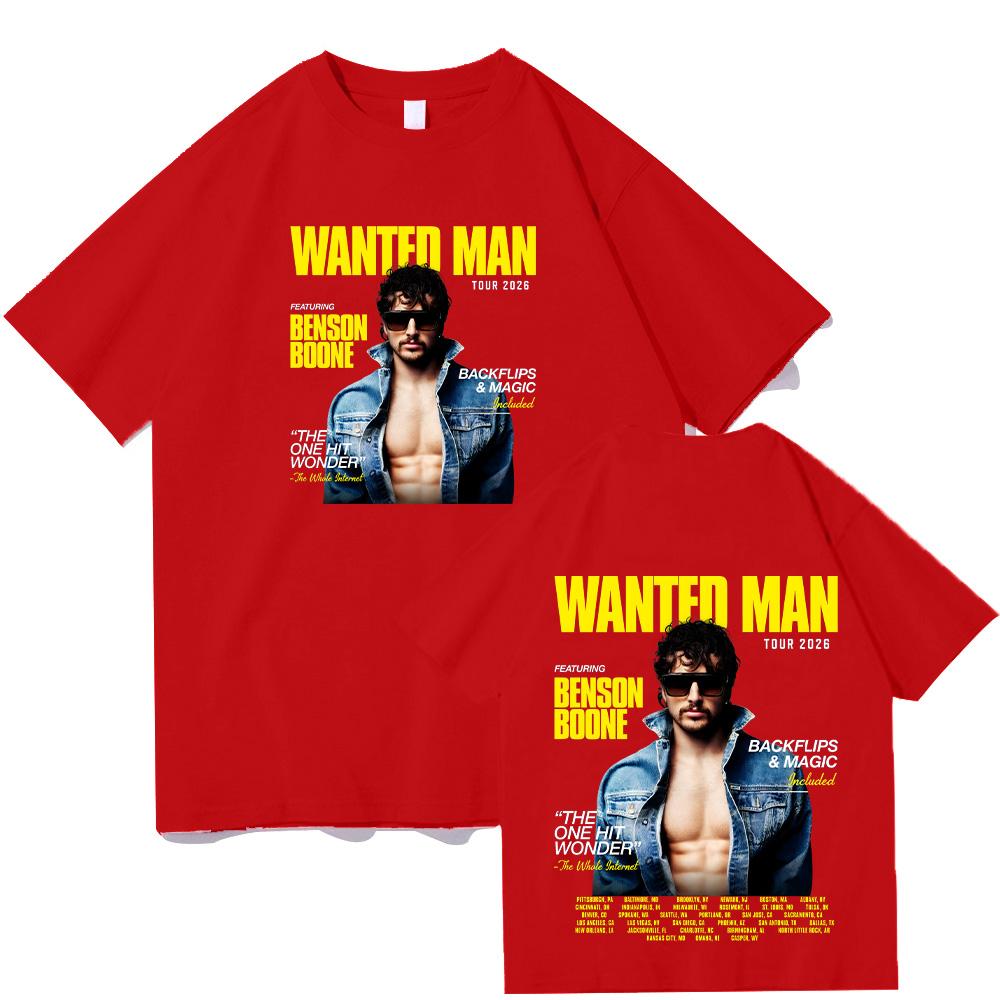 Benson Boone Wanted Man Tour 2026 T Shirts Men Women Clothing Fashion Short Sleeve Tops Cotton Casual Tees Streetwear XXL червоний
Benson Boone Wanted Man Tour 2026 T Shirts Men Women Clothing Fashion Short Sleeve Tops Cotton Casual Tees Streetwear XXL червоний