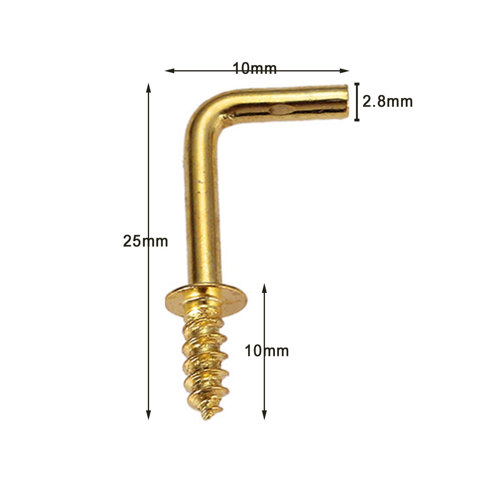 20 Pcs L Shaped Screw Dresser Cup Hooks Hanging Hangers Hooks Brass Plated DIY Home Furniture Fixing Fastener Tool 1/2 5/8 inch
20 Pcs L Shaped Screw Dresser Cup Hooks Hanging Hangers Hooks Brass Plated DIY Home Furniture Fixing Fastener Tool 1/2 5/8 inch