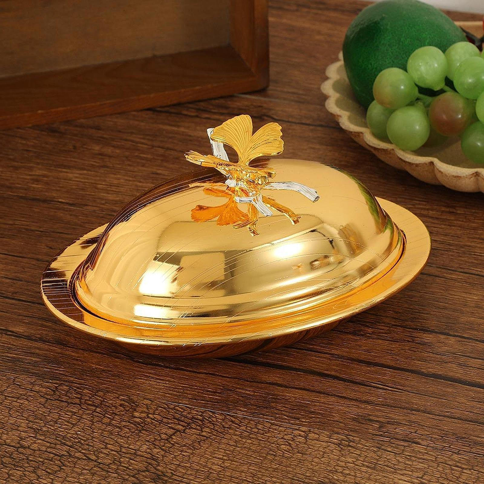 Масленка Фруктовый поднос Европейские орехи Конфеты Сырница Сервировочная тарелка для закусок на кухне золотистый
Масленка Фруктовый поднос Европейские орехи Конфеты Сырница Сервировочная тарелка для закусок на кухне золотистый