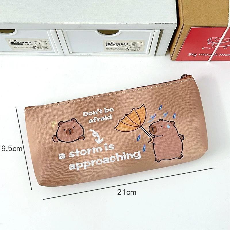 Capybara Stationery Bag Fashion PU Pen Bags Pencil Box Large Capacity Zipper Pencil Bag Pouch Back To School Office Supplies
Capybara Stationery Bag Fashion PU Pen Bags Pencil Box Large Capacity Zipper Pencil Bag Pouch Back To School Office Supplies