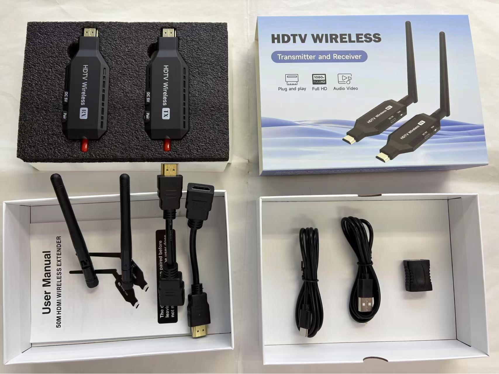 50-метровий бездротовий HDMI аудіо/відео подовжувач - Один до багатьох приймач та передавач (50 метрів)
50-метровий бездротовий HDMI аудіо/відео подовжувач - Один до багатьох приймач та передавач (50 метрів)