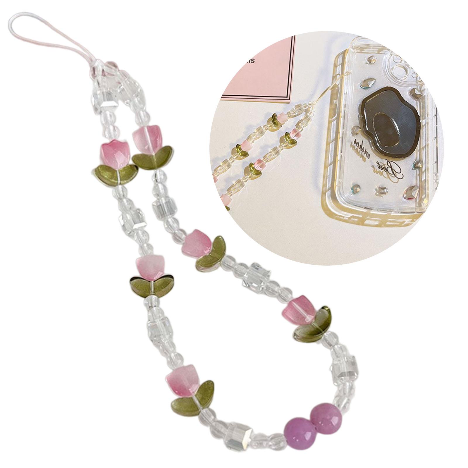 Upgrades Beaded Phone Chain Strap with Pearl & Flower Charms Wrist Keychain Wallent Pendant Comfortable for Women & Girl
Upgrades Beaded Phone Chain Strap with Pearl & Flower Charms Wrist Keychain Wallent Pendant Comfortable for Women & Girl