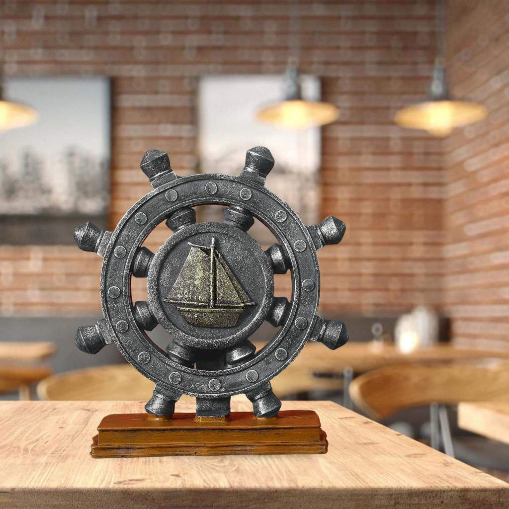 Boat Rudder Wheel Sculpture Nautical Decor for Home and Office мідний
Boat Rudder Wheel Sculpture Nautical Decor for Home and Office мідний