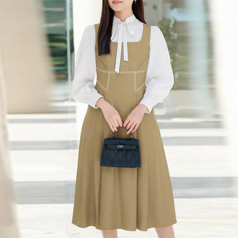 ZANZEA Women Elegant Casual Stand Collar Long Sleeve Patchwork Dress 2XL хакі
ZANZEA Women Elegant Casual Stand Collar Long Sleeve Patchwork Dress 2XL хакі