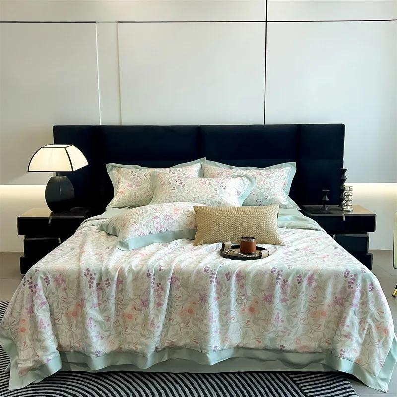 Новый цветочный пасторальный летний комплект из четырех предметов из тенселя, прохладный на ощупь ледяной шелк, 50 летних прохладных одеял, одеяло для кондиционера 200x230cm 1pcs
Новый цветочный пасторальный летний комплект из четырех предметов из тенселя, прохладный на ощупь ледяной шелк, 50 летних прохладных одеял, одеяло для кондиционера 200x230cm 1pcs