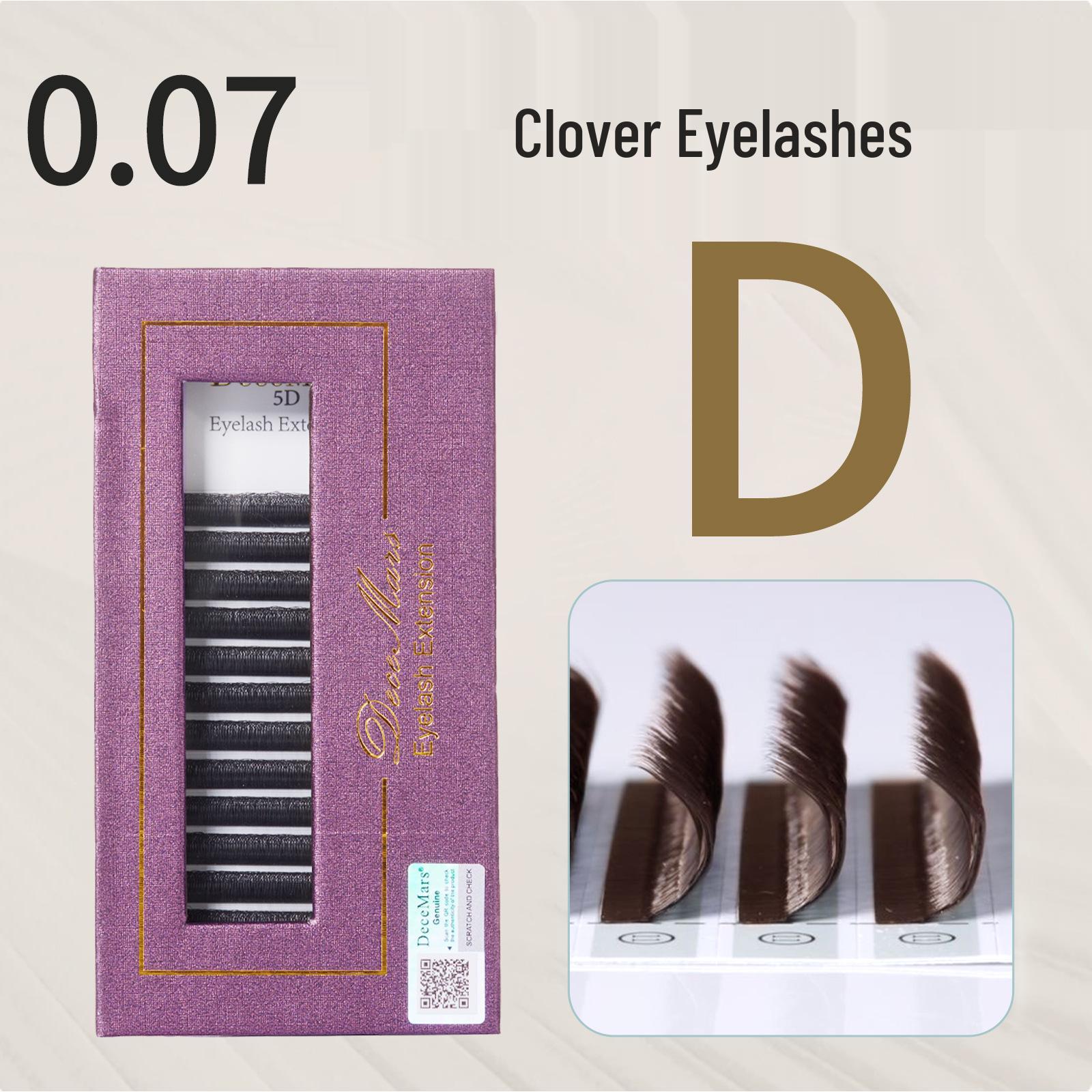 DeceMars Four-Leaf Clover Grafted False Eyelashes – Realistic & Soft, Perfect for Beautiful Lashes. Brown D Curl 0.07
DeceMars Four-Leaf Clover Grafted False Eyelashes – Realistic & Soft, Perfect for Beautiful Lashes. Brown D Curl 0.07