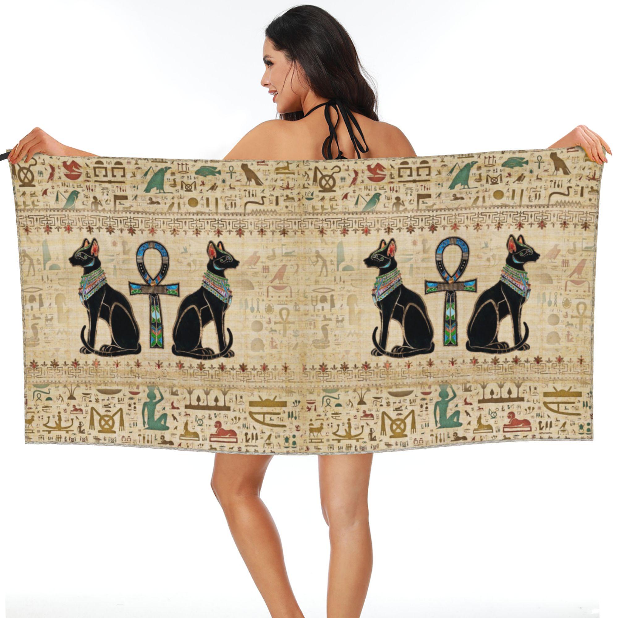 Egyptian Eye of Horus Wadjet Gold and Black Beach Towel Soft Microfiber Quick Dry Absorbent Quick Towels For Bath W30*H60(CM)
Egyptian Eye of Horus Wadjet Gold and Black Beach Towel Soft Microfiber Quick Dry Absorbent Quick Towels For Bath W30*H60(CM)