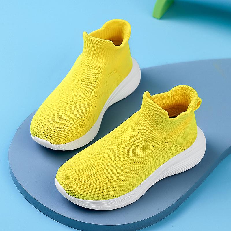 Слипоны для девочек Высокие мокасины для мальчиков Тапочки Лоферы для мальчиков Обувь Легкие слипоны для школьников Детская обувь унисекс EU:39 жёлтый