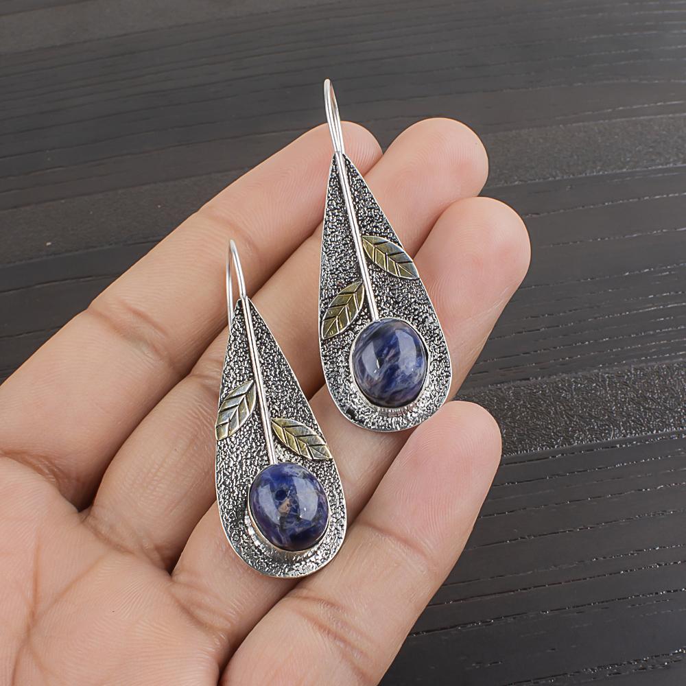 Sodalite Handmade Gemstone Earrings, 925 Solid Sterling Silver Earrings Antique Jewelry, Earrings For Engagement Gift 2.00 Inches синій
Sodalite Handmade Gemstone Earrings, 925 Solid Sterling Silver Earrings Antique Jewelry, Earrings For Engagement Gift 2.00 Inches синій