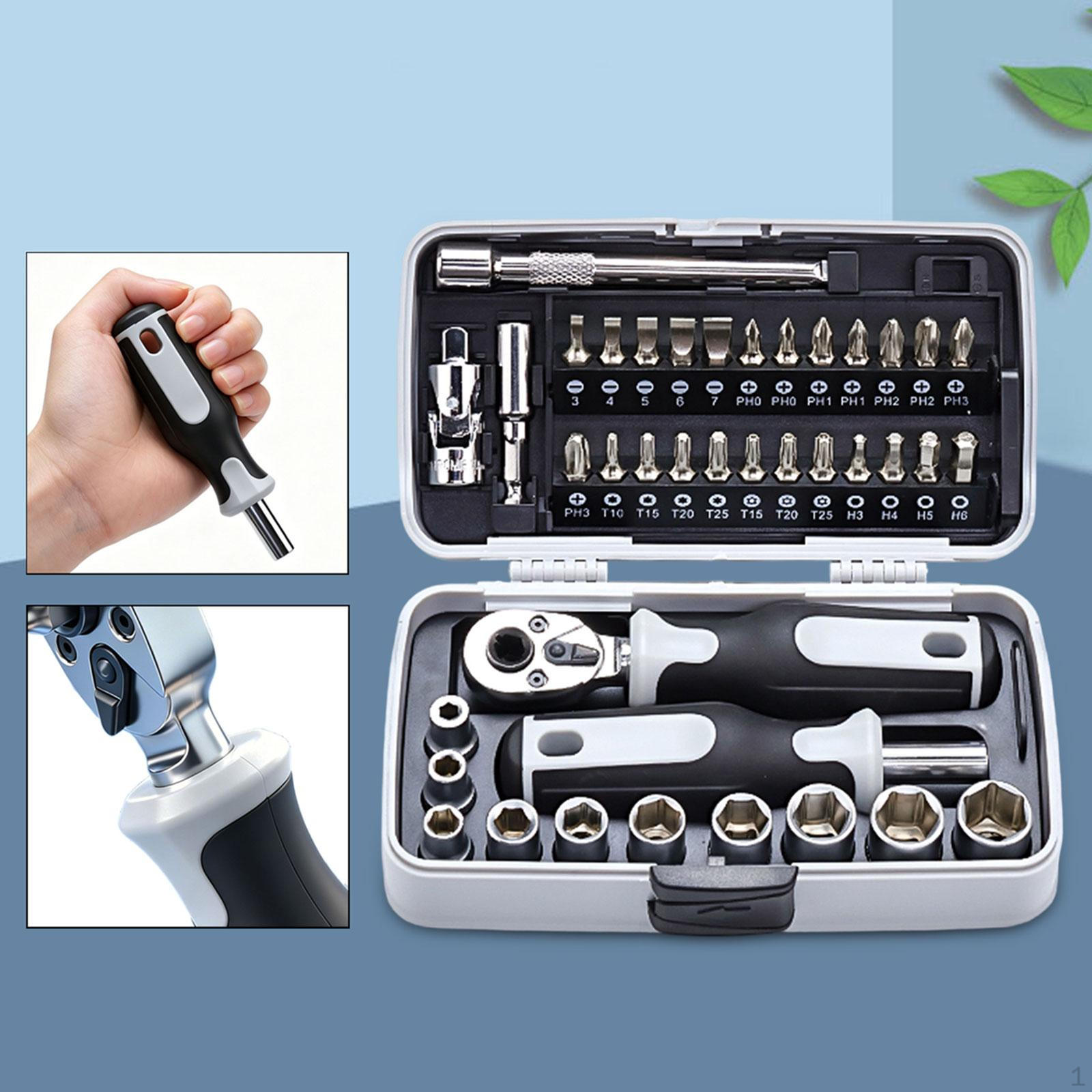 39Pcs Multifunctional Household Screwdriver Set Installation Removal Tools Repair Ergonomic
39Pcs Multifunctional Household Screwdriver Set Installation Removal Tools Repair Ergonomic