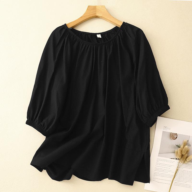 Summer Cotton Linen Plus Size Artistic Loose Sweet Retro Raglan Shirt Top for Women 2XL чорний
Summer Cotton Linen Plus Size Artistic Loose Sweet Retro Raglan Shirt Top for Women 2XL чорний
