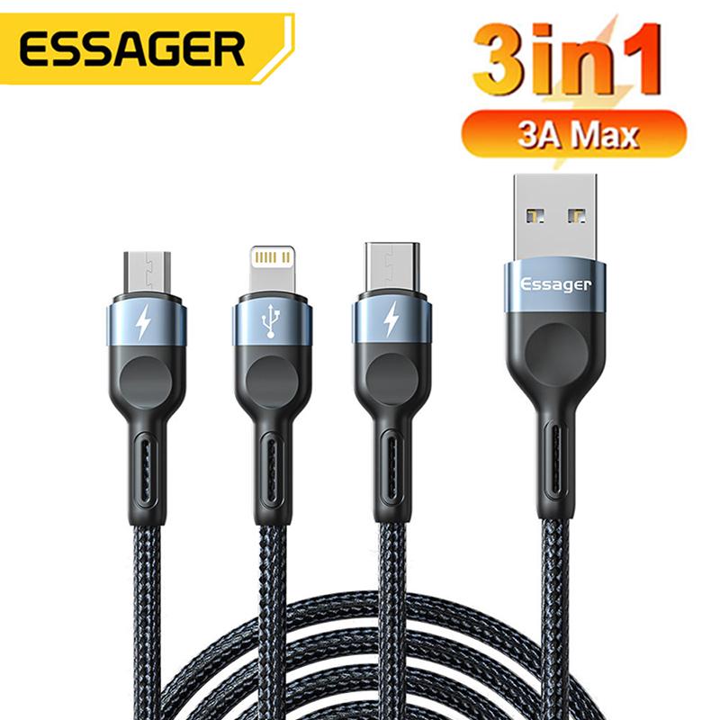 Essager 3 в 1 USB кабель для Powerbank Micro USB Тип C Зарядное устройство кабель для Huawei Xiaomi Samsung iPhone 13 12 Pro Зарядный шнур
Essager 3 в 1 USB кабель для Powerbank Micro USB Тип C Зарядное устройство кабель для Huawei Xiaomi Samsung iPhone 13 12 Pro Зарядный шнур