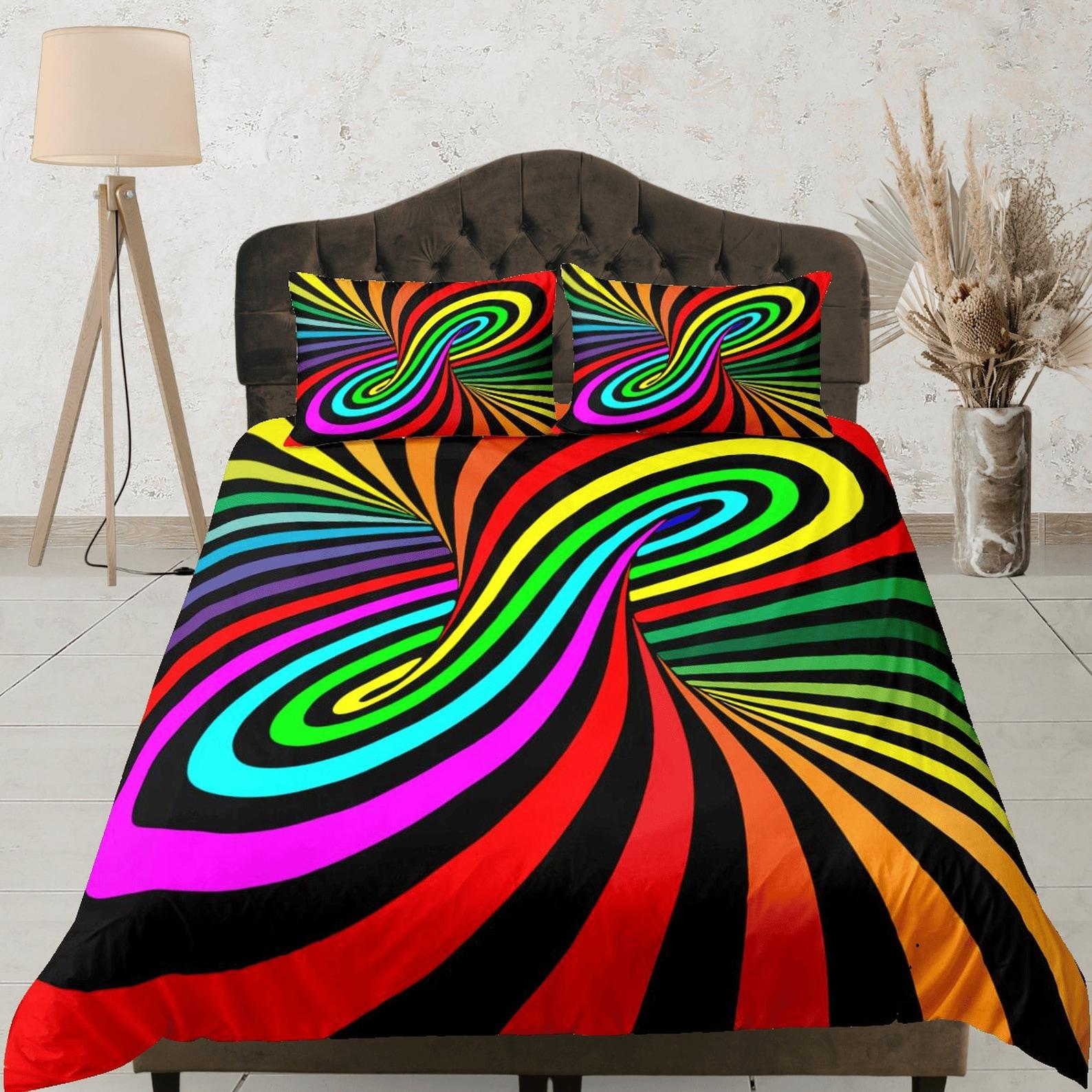 Colorful Spiral Optical Illusion Duvet Cover Set, Psychedelic Dorm Bedding, Beautiful duvet cover, Vibrant Bedspread, Unique Bedroom Set 135x200cm
Colorful Spiral Optical Illusion Duvet Cover Set, Psychedelic Dorm Bedding, Beautiful duvet cover, Vibrant Bedspread, Unique Bedroom Set 135x200cm