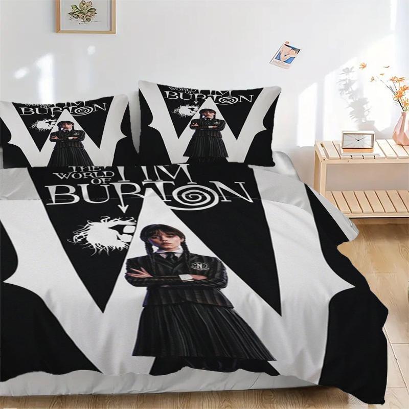 World of Tim Burton: Wednesday Addams Bedding Set Comforter Cover Gift for Bedroom,Includes 1 Cover and 2 Pillowcases, No InsertB268 135x200cm
World of Tim Burton: Wednesday Addams Bedding Set Comforter Cover Gift for Bedroom,Includes 1 Cover and 2 Pillowcases, No InsertB268 135x200cm