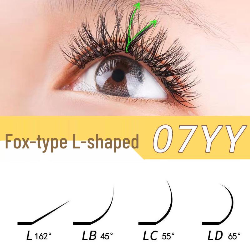 L-Shaped Fox-Eye YY Grafted Eyelashes LC/LD Curl - 0.07 Y-Shaped Cat-Eye False Eyelashes Fox-eye YY 0.07 LC
L-Shaped Fox-Eye YY Grafted Eyelashes LC/LD Curl - 0.07 Y-Shaped Cat-Eye False Eyelashes Fox-eye YY 0.07 LC