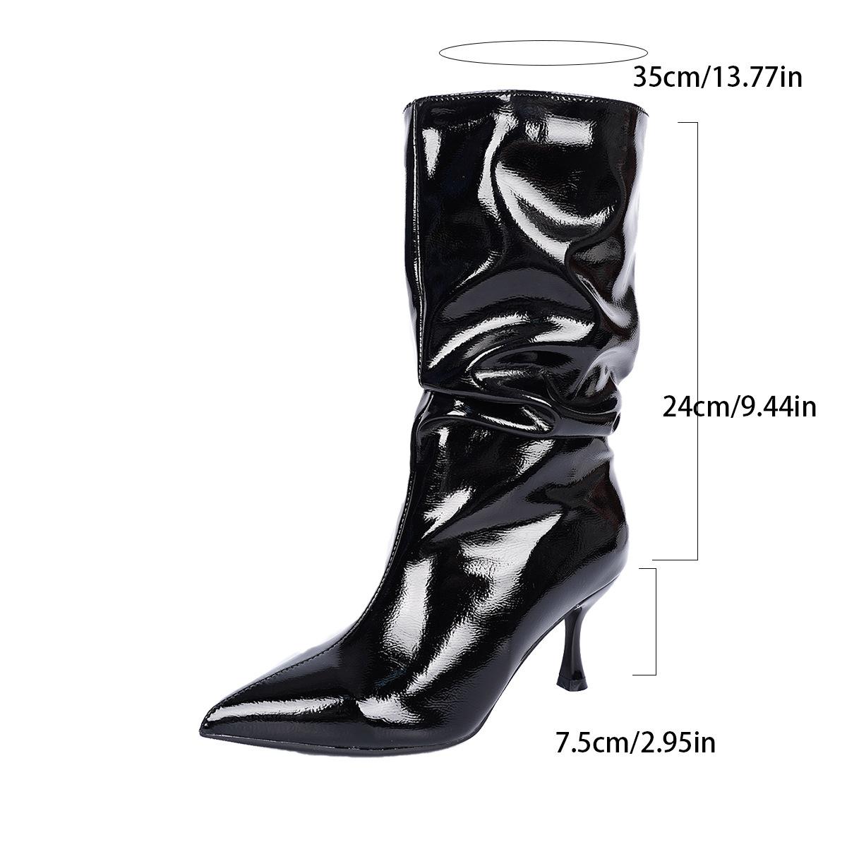 Plus Size Shoes for Women 36-43 Autumn Winter Fashion Women Slip on High Heel Pointed Toe Mid-calf Boots Casual Women Footwear 43 чорний
Plus Size Shoes for Women 36-43 Autumn Winter Fashion Women Slip on High Heel Pointed Toe Mid-calf Boots Casual Women Footwear 43 чорний