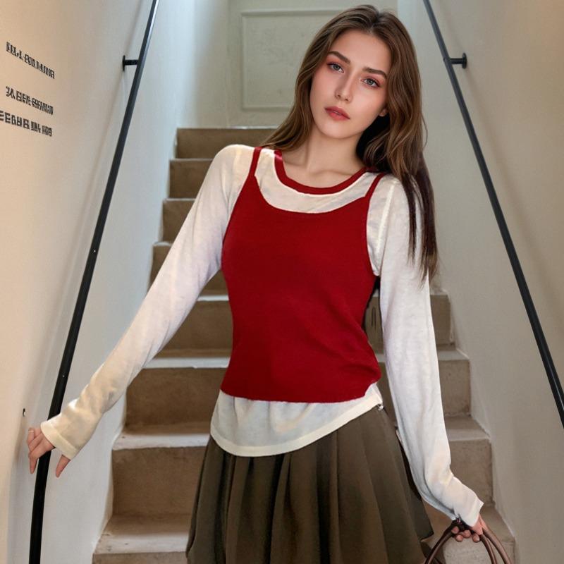 Женская футболка с круглым вырезом и длинными рукавами на весну и осень One Size пурпурно красный
Женская футболка с круглым вырезом и длинными рукавами на весну и осень One Size пурпурно красный