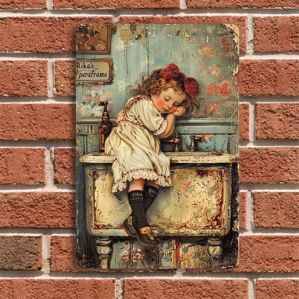 Vintage Iron Wall Art 8x12 Inch, Rustic Metal Plaque Girl with Flowers, Hand Washed Antique Finish for Bedroom
Vintage Iron Wall Art 8x12 Inch, Rustic Metal Plaque Girl with Flowers, Hand Washed Antique Finish for Bedroom