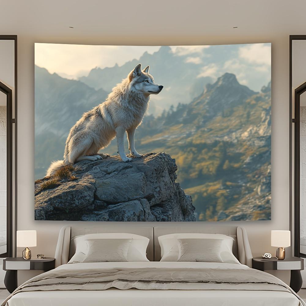Majestic Wolf on Rocky Cliff Tapestry Perfect for Adding Nature and Adventure Style to Any Room Decor Ideal for Home Use 74x94cm(29x37in)
Majestic Wolf on Rocky Cliff Tapestry Perfect for Adding Nature and Adventure Style to Any Room Decor Ideal for Home Use 74x94cm(29x37in)