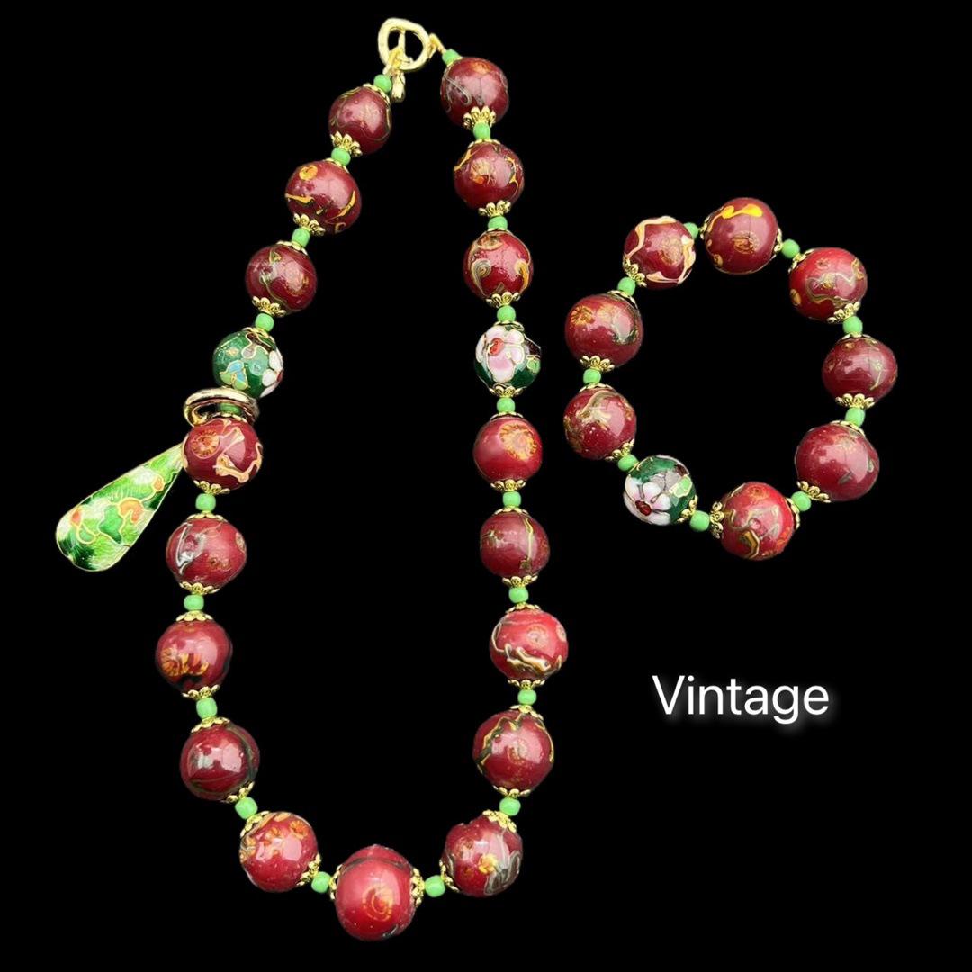 Mi Nan Vintage Retro Red Phoenix Eye Necklace & Cloisonné Glass Bracelet Set Bracelet
Mi Nan Vintage Retro Red Phoenix Eye Necklace & Cloisonné Glass Bracelet Set Bracelet