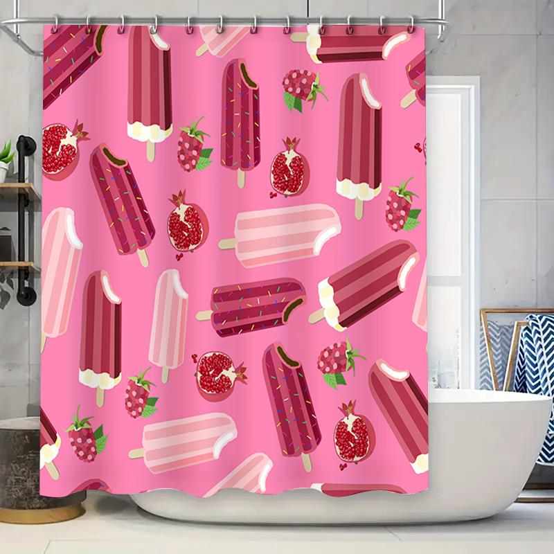 Pink Shower Curtain Decor Ice Cream Popsicle Pattern Bathroom Decoration Waterproof Shower Cover For Home Bathrooms Accessories W60H190(CM)-1 Pcs
Pink Shower Curtain Decor Ice Cream Popsicle Pattern Bathroom Decoration Waterproof Shower Cover For Home Bathrooms Accessories W60H190(CM)-1 Pcs
