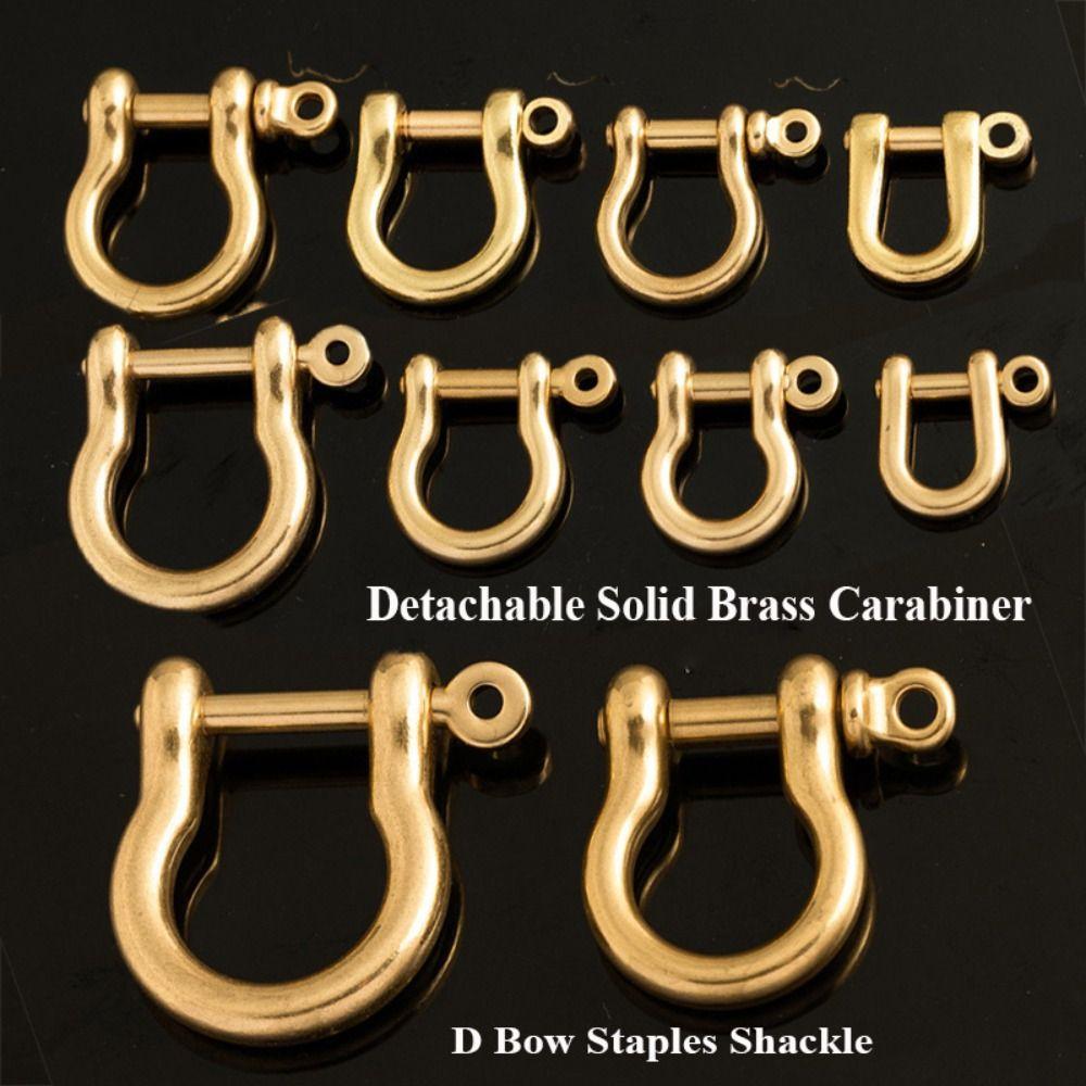 Removable Pure Copper Screw Joint Connector Buckles Key Ring Keychain Hook D Bow Staples Carabiner
Removable Pure Copper Screw Joint Connector Buckles Key Ring Keychain Hook D Bow Staples Carabiner