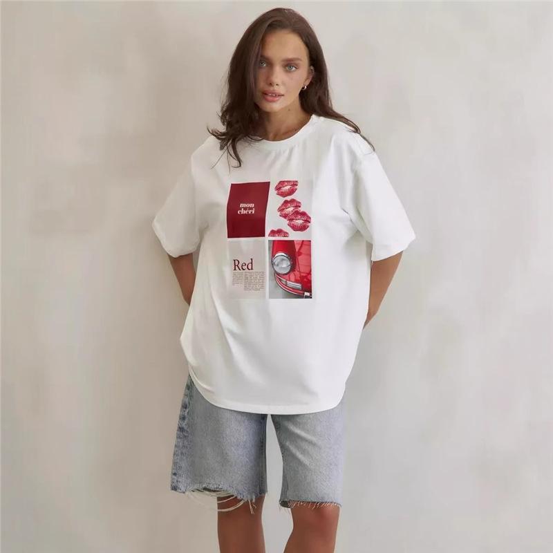 Women s High-End Graffiti-Style Short-Sleeve T-Shirt with Heavy-Duty Shoulder Design 2XL
Women s High-End Graffiti-Style Short-Sleeve T-Shirt with Heavy-Duty Shoulder Design 2XL