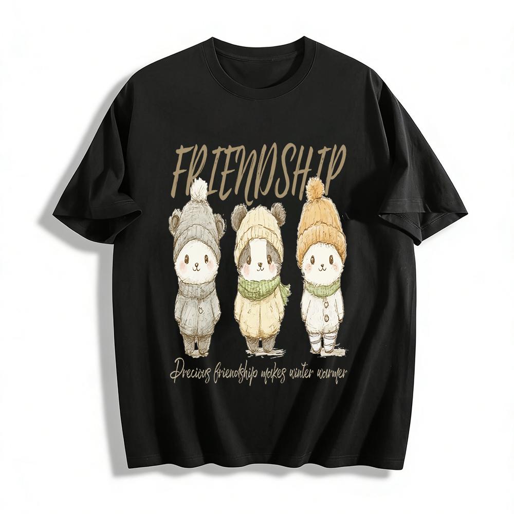 Winter Cute Animal Print Sweatshirt Precious Friendship Theme Casual Warm Top For Adults And Kids Pure cotton T-shirt XXS
Winter Cute Animal Print Sweatshirt Precious Friendship Theme Casual Warm Top For Adults And Kids Pure cotton T-shirt XXS