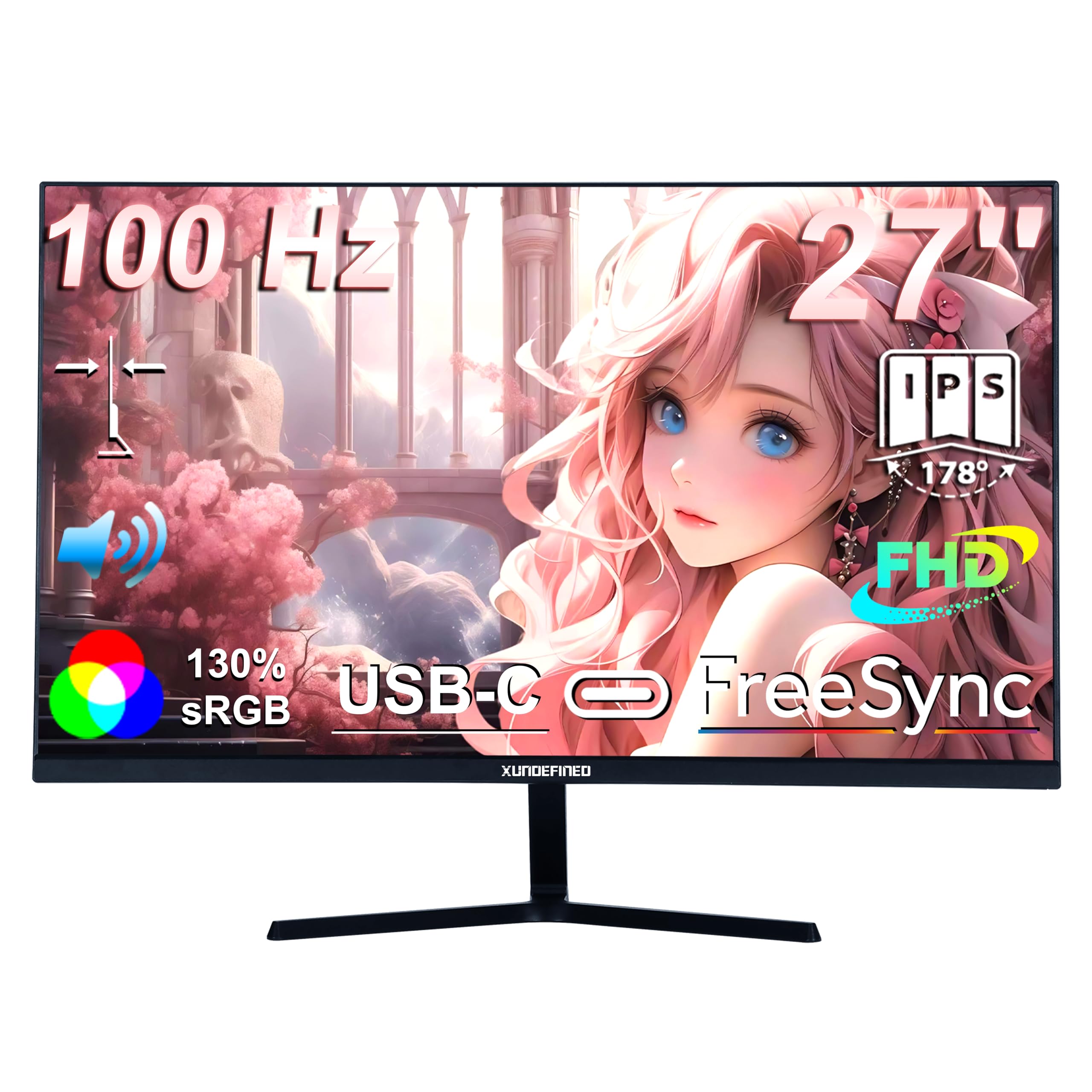 XUNDEFINED 27 inch 100Hz Monitor with 1080p Speaker130% sRGBHDMITYPE-CFHD IPS Monitor1ms GTGAdaptive SyncFLICKER FREEBlue Light ReductionEye Care
XUNDEFINED 27 inch 100Hz Monitor with 1080p Speaker130% sRGBHDMITYPE-CFHD IPS Monitor1ms GTGAdaptive SyncFLICKER FREEBlue Light ReductionEye Care